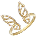 Open Butterfly Diamond Ring