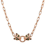 Panther Link Chain Diamond Necklace