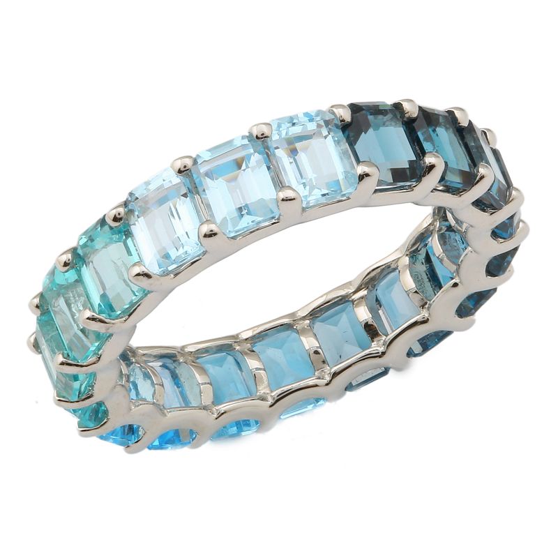 Blue Ombre Eternity Ring