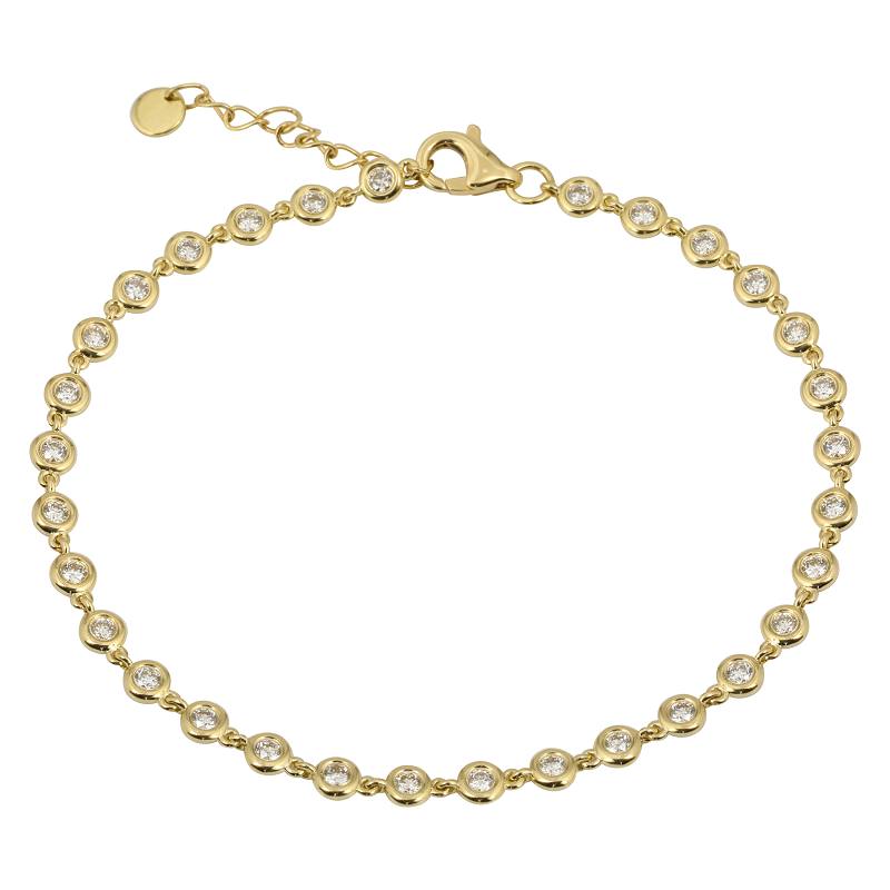 Gold Bezel Diamond Bracelet