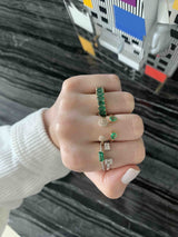 Emerald Cut Gemstone Eternity Ring