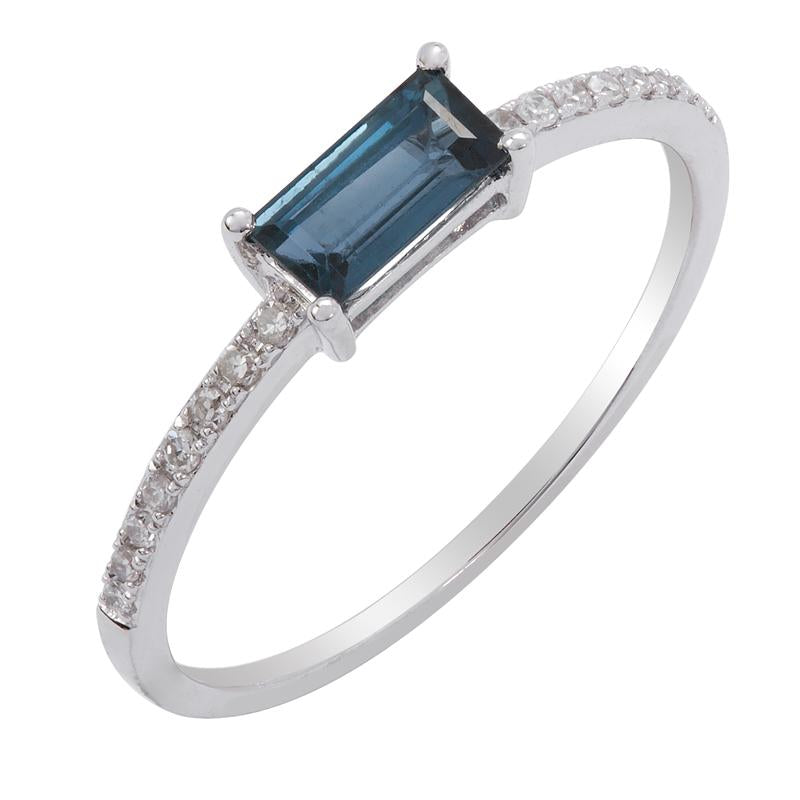 Sapphire & Diamonds Stackable Ring