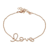 Love Script Diamond Bracelet