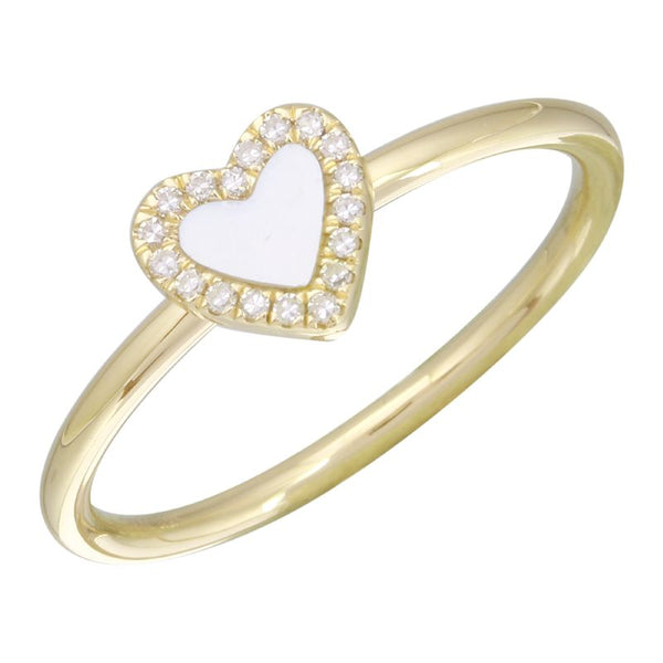 Small Heart Gemstone Ring