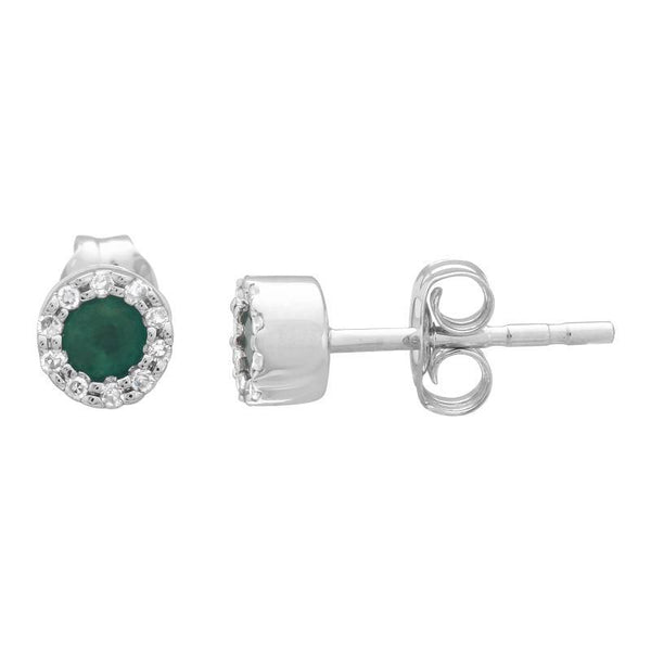 Emerald Pave Baby Earrings