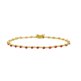 Diamond and Gemstones Segmented Tennis Bracelet