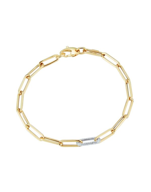 Cuban Chain Diamond Link Bracelet