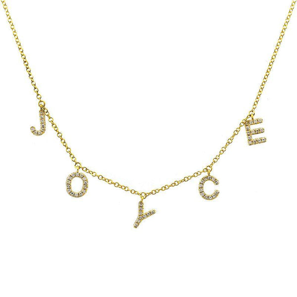Custom Hanging Name Necklace