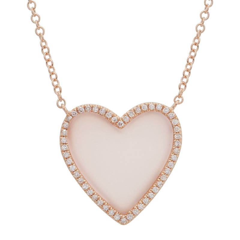 Medium Heart Gemstone Necklace