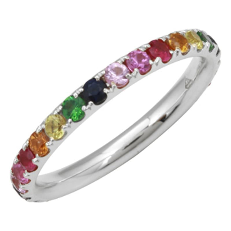 Rainbow Pave Eternity Ring