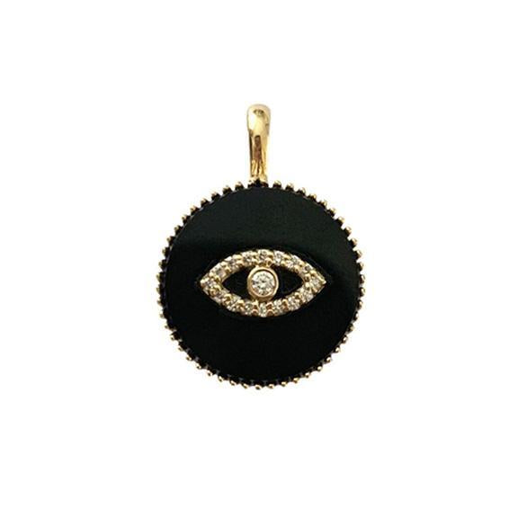 Black Onyx Evil Eye Charm