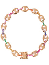 Rainbow and Gold Link Bracelet