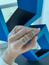 Diamond Cutout Heart Ring
