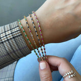 Rainbow and Diamonds Segment Tennis Bracelet