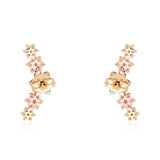 Pink Ombre Flower Crawlers PAIR Earrings