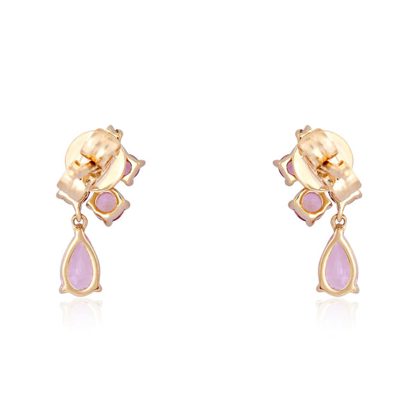 Gemstone and Diamond Pear Drop Cocktail Earrings