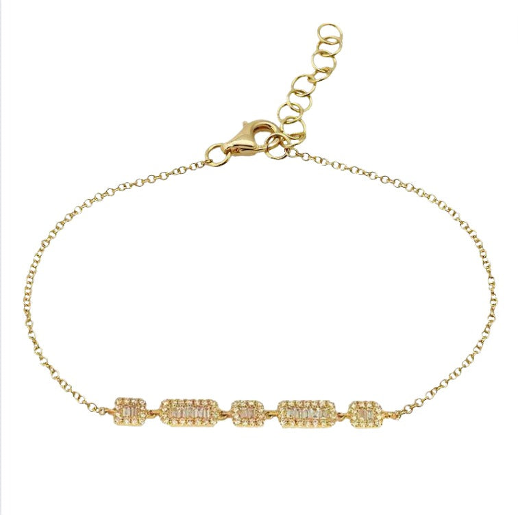 Diamond Baguettes Chain Bracelet
