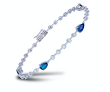 Diamond and Gemstone Tennis Bracelet