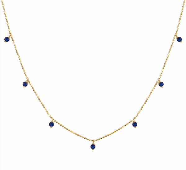 Dangling Gemstone Necklace