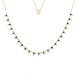 Two Stone Sapphire and Diamond Necklace