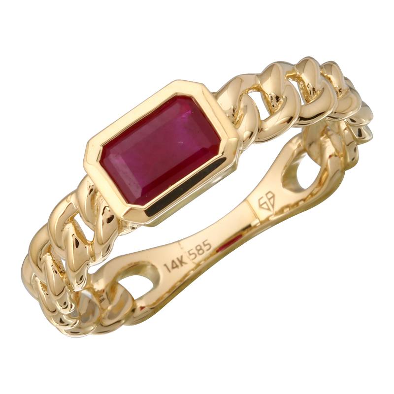 Chain Gemstone Ring