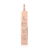 Small Pave Love Plate Charm